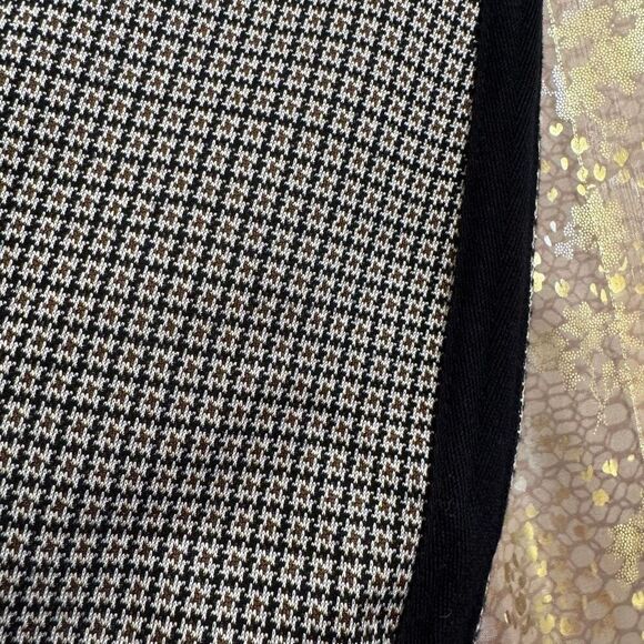 Papaya Brown Black Stripe Hounds tooth Work Office Pants Trousers Size 8 - Picture 5 of 8
